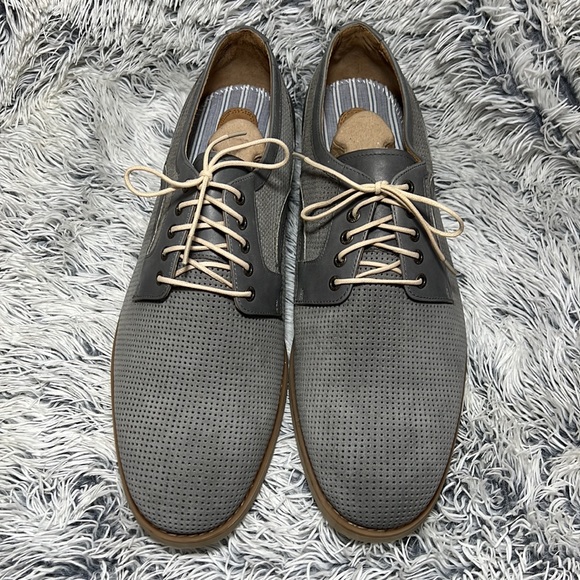 Johnston & Murphy Sz 13 Grey Dress Shoes - Picture 2 of 9